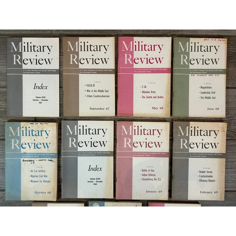 Vintage Military Review Magazine Lot 11 1967 1968 1969 Vietnam‎ Era Army CGSC